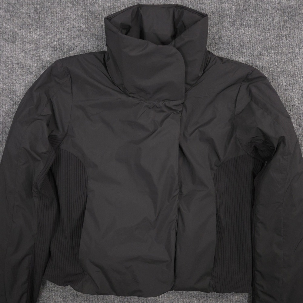 Lululemon Sleek City Jacket Womens 4 Black Cropped Windproof Water Repellent - Picture 2 of 13